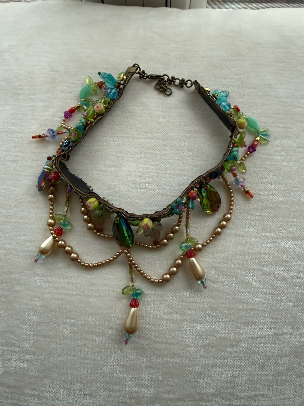 Boho Multicolor Beaded Statement Necklace - Brand: